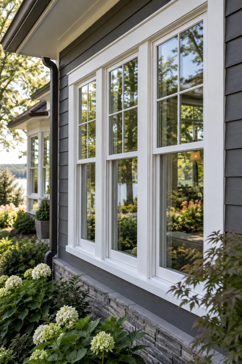 Architectural concept showing residential windows